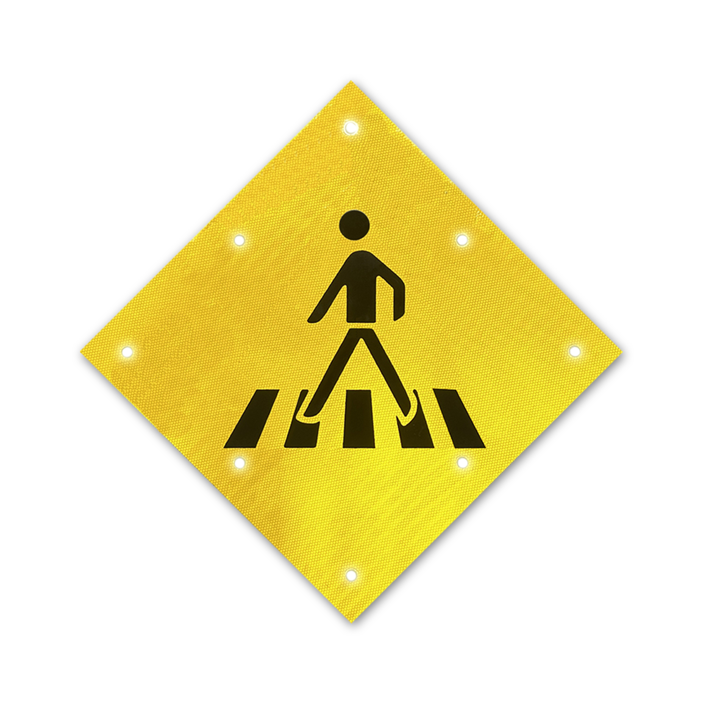 Pay attention to pedestrian (crosswalk warning) signs