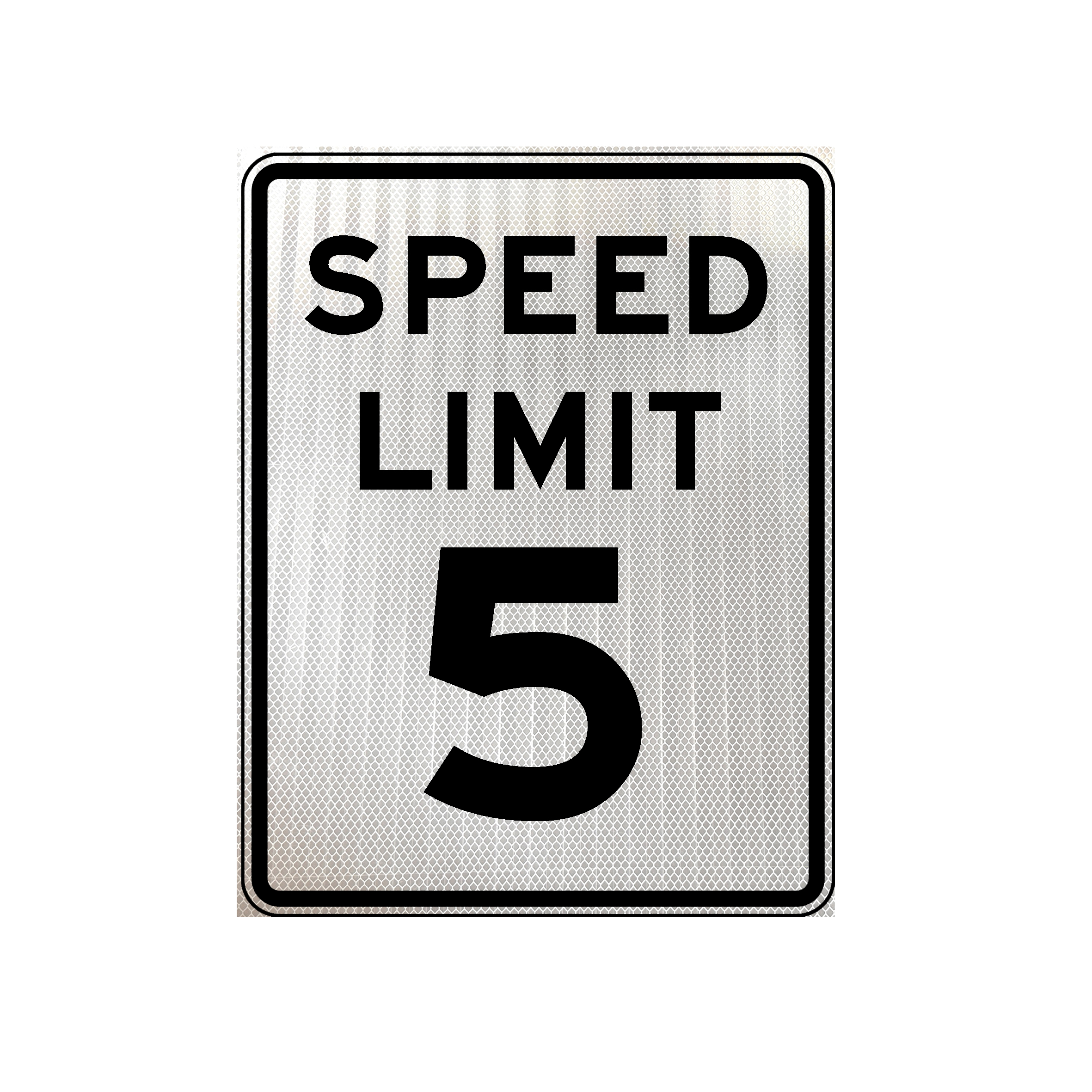 Speed limit five signs