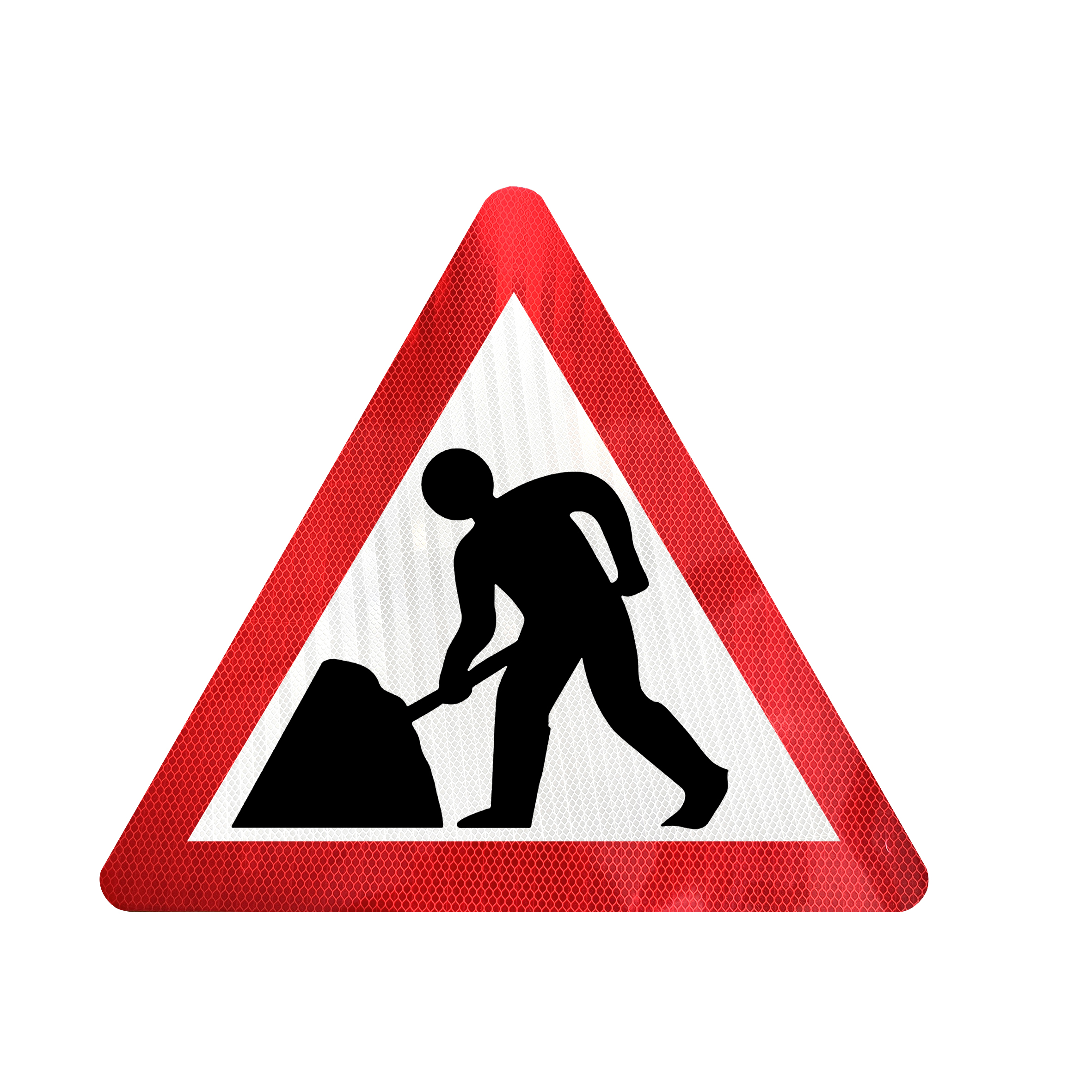 Warning signs for road construction